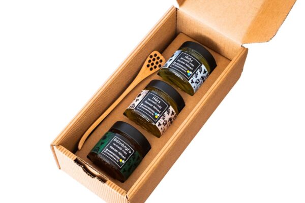 Prémium dobozos mézválogatás 3×160g